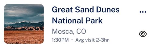 Great Sand Dunes National Park POI Card