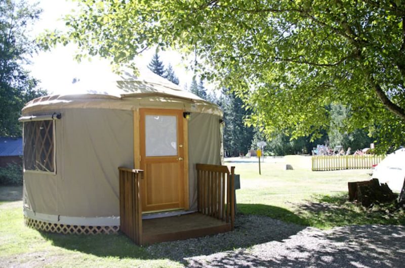 Yurt at a KOA campground