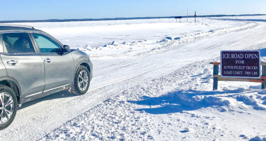 Want a unique winter thrill? Try driving an ice road across a frozen lake in Voyageurs National Park