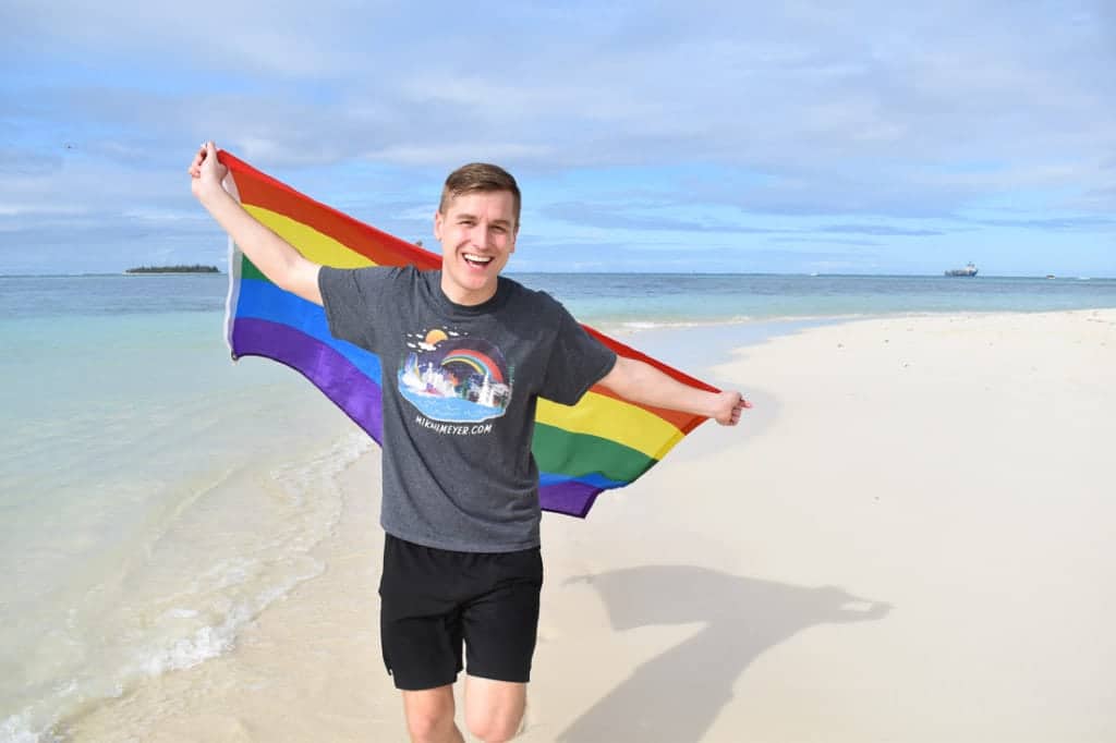 Meyer at American Memorial Park on Saipan, the largest island in the Northern Mariana Islands. 
