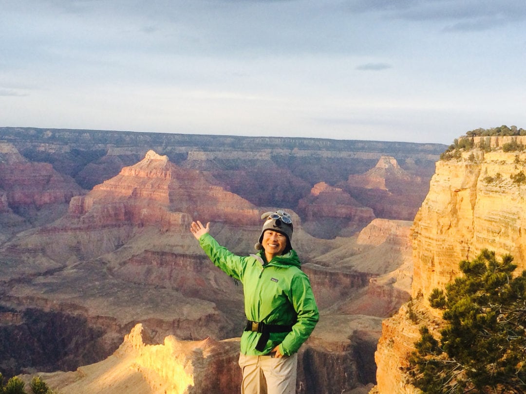Miho Aida at the Grand Canyon.