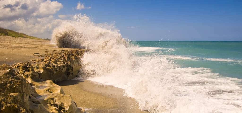 Waves at Blowing Rocks Nature Preserve. 