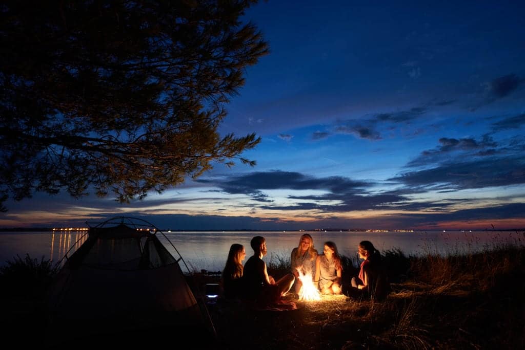 Especially when camping in a group, be mindful of noise