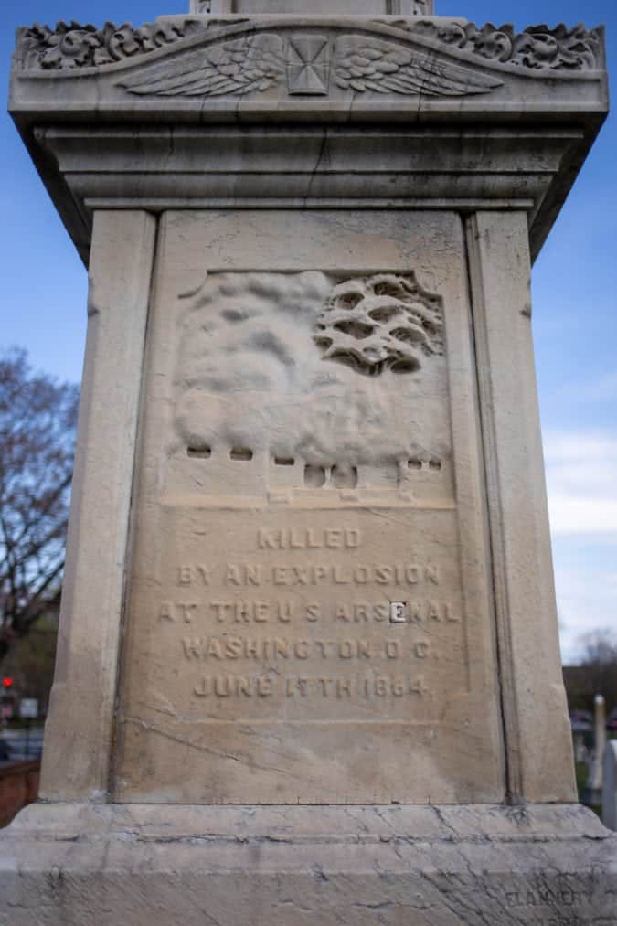 Congressional Cemetery tombstone.