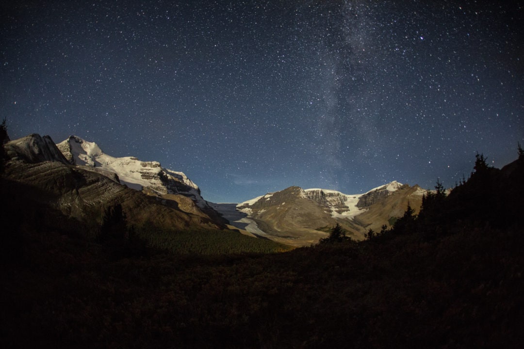 Stars over Jasper National Park.