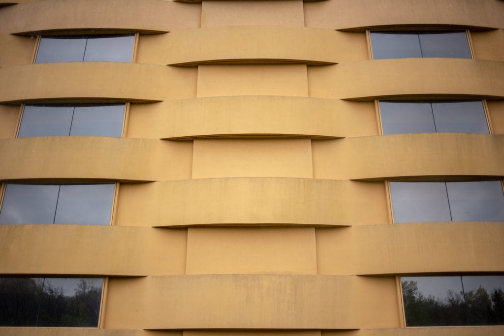 Outside of the basket