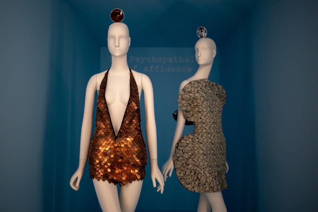 dresses made from money