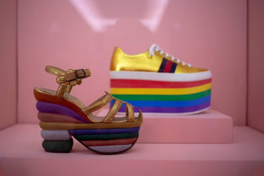 rainbow platform shoes