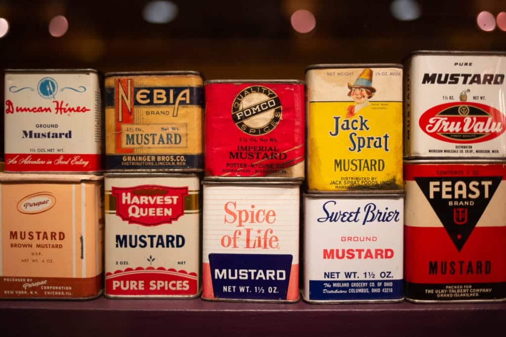 mustard tins