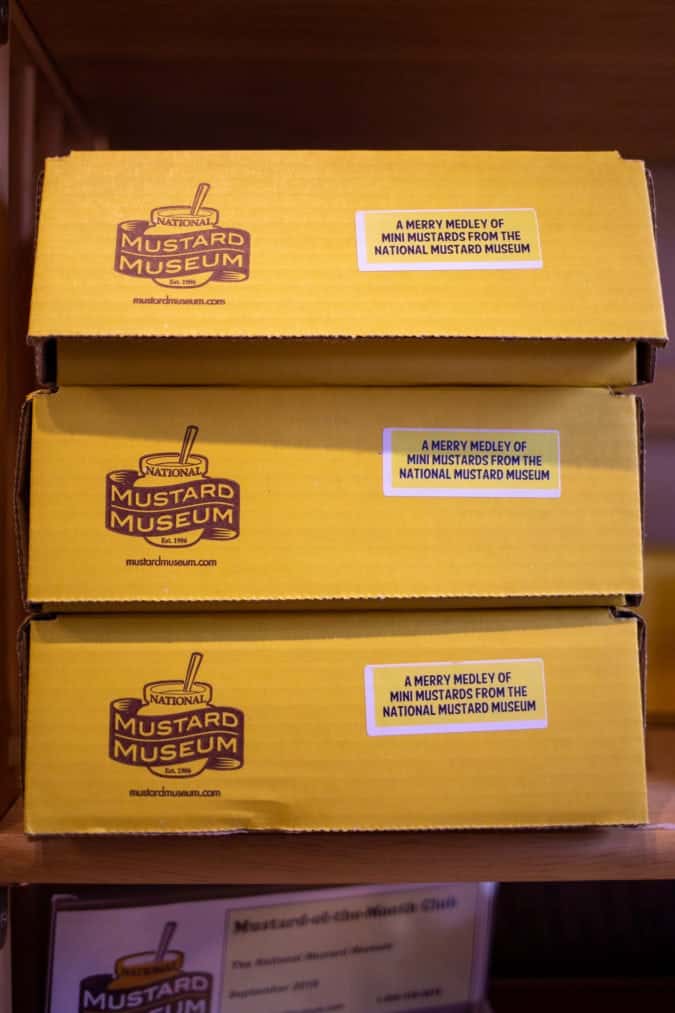 The museum ships mustards worldwide.