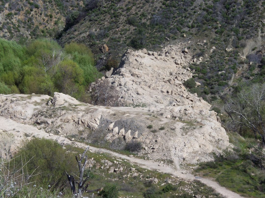 the concrete base of the dam