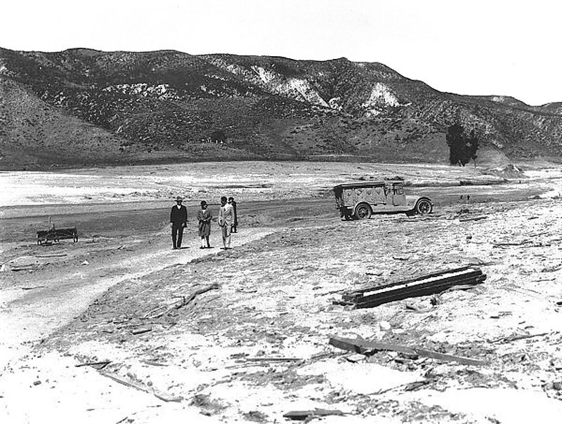 debris leftover from the flood