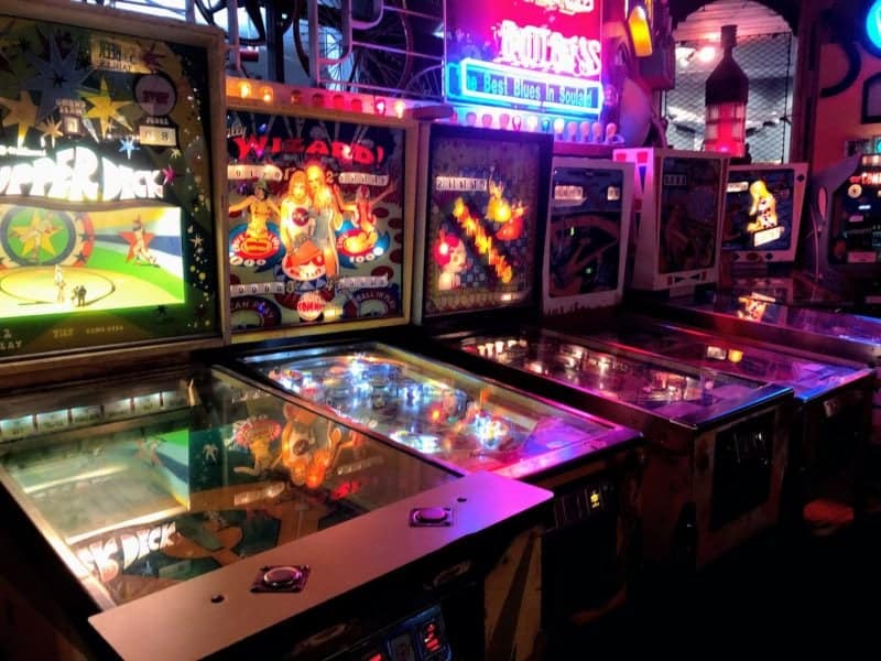 A few pinball machines from the collection