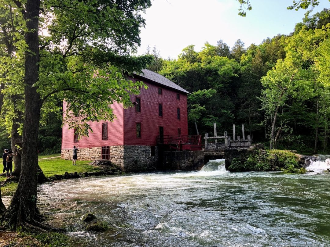 Alley Mill sits right on Alley Springs.