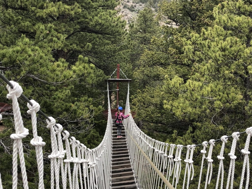 The high ropes course at Lawson Adventure Park