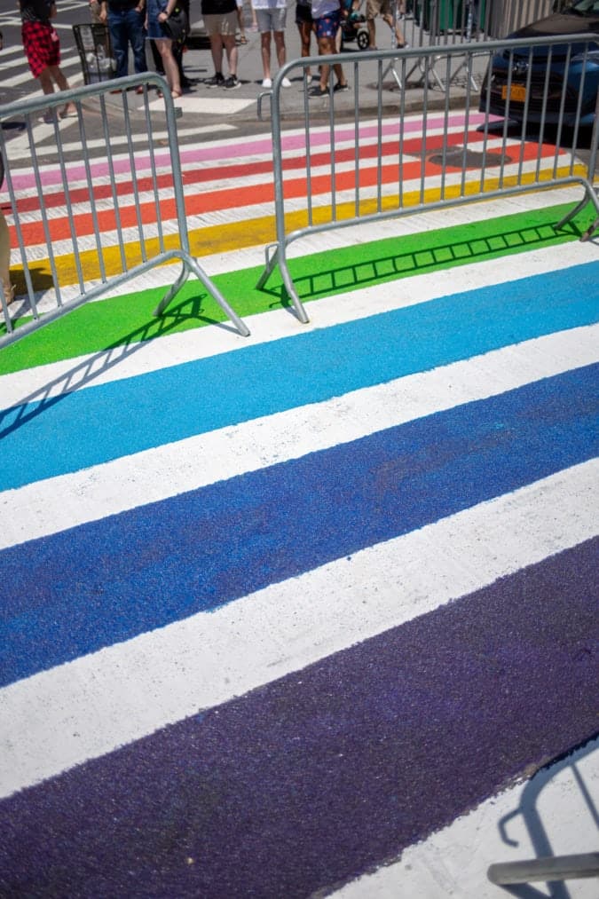 The Christopher Street crosswalk. 