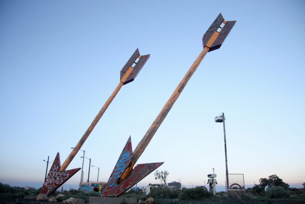 The Twin Arrows of the Twin Arrows Trading Post in Flagstaff