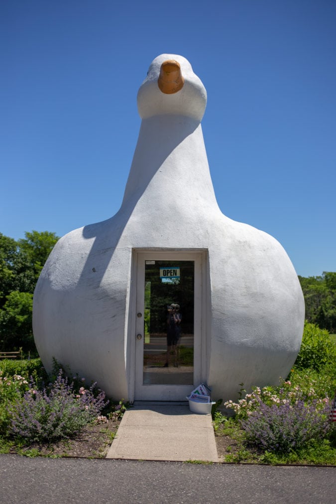 The entrance to the Big Duck