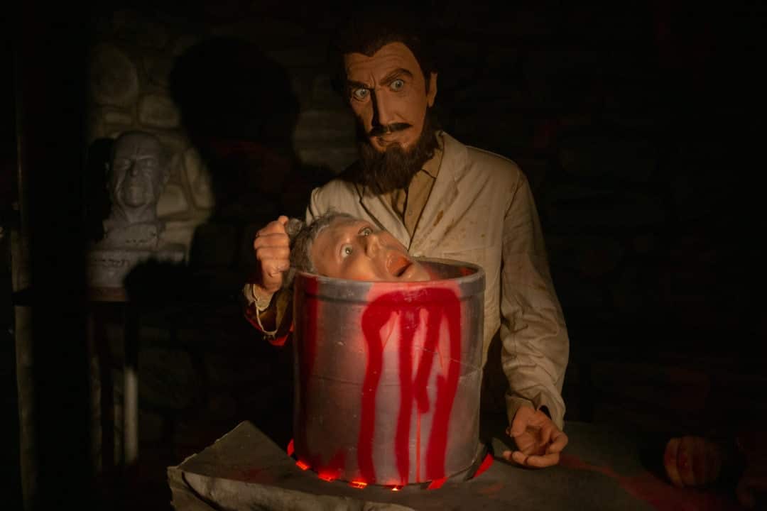 man with wax head