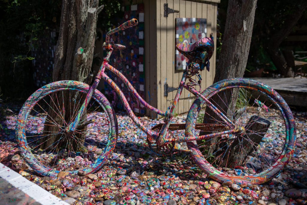 paint splattered bike