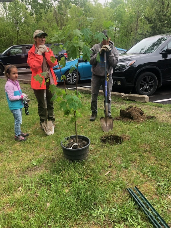 One of the first trees planted in Warren State Dunes after the program's name change.