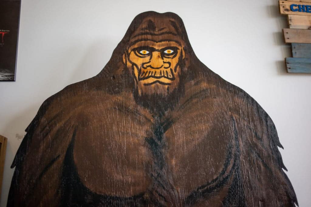 painted bigfoot statue