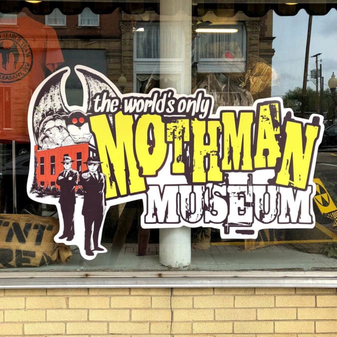 The Mothman Museum features artifacts, info, and plenty of kitschy photo ops.