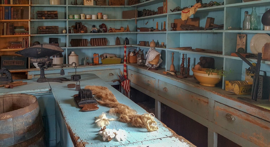 The inside of the general store.
