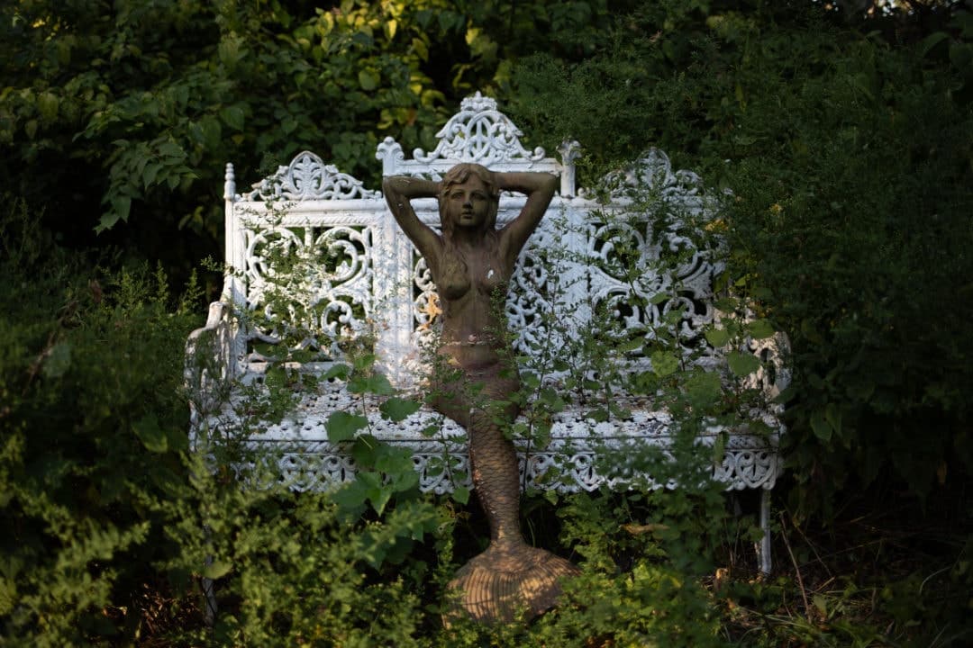 The house sits on one acre.