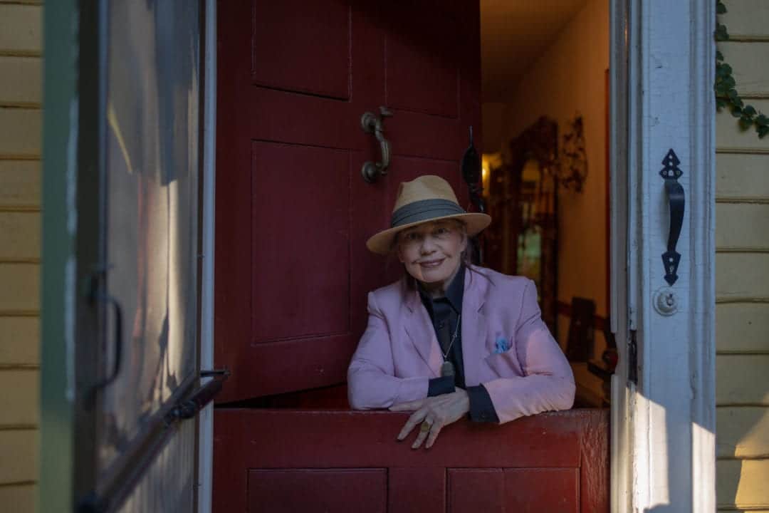 Marion Duckworth Smith at her front Dutch door