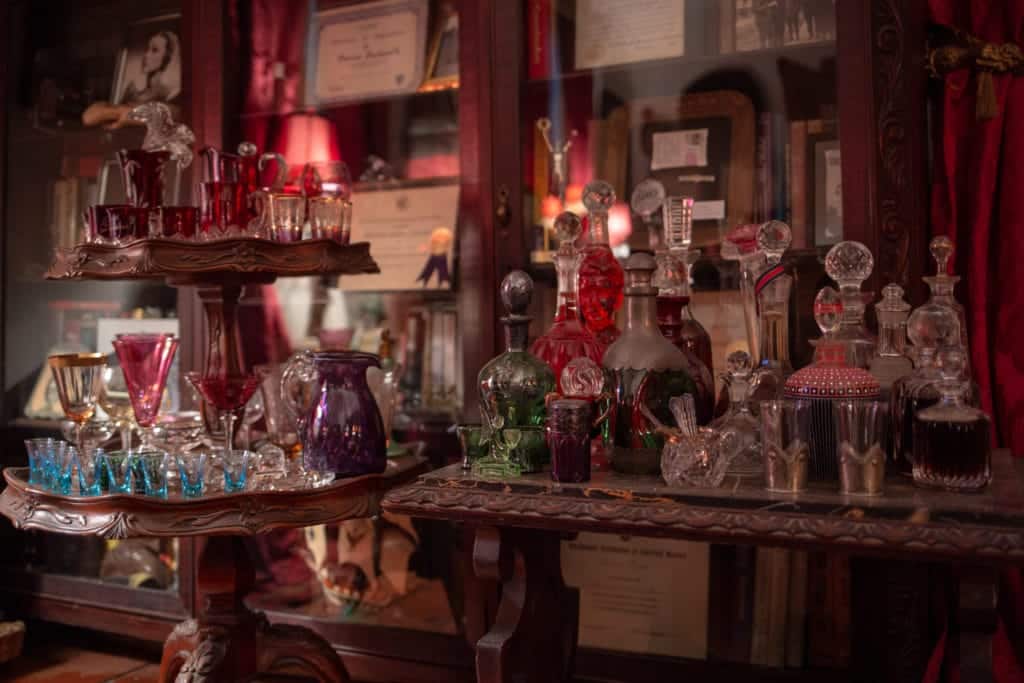 Duckworth Smith's glassware collection.