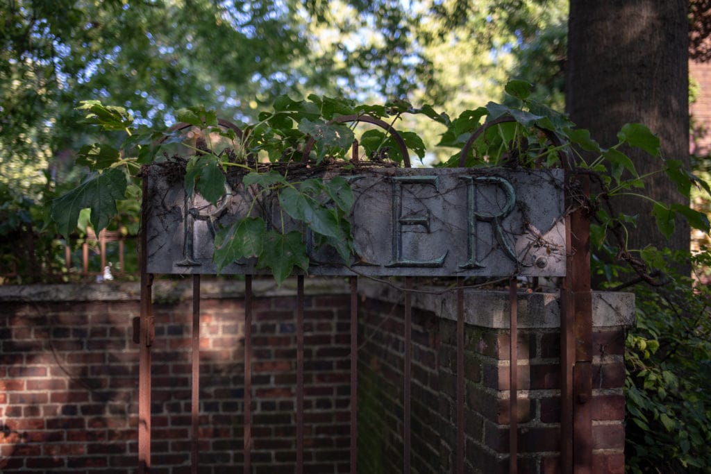 The cemetery's gate