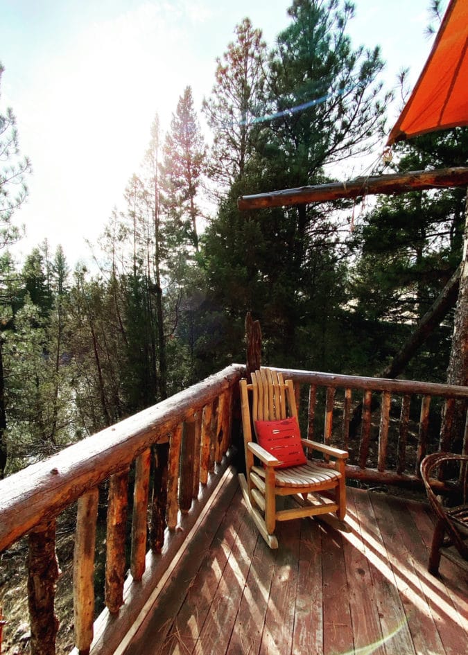 Glamping tent at Paws Up.