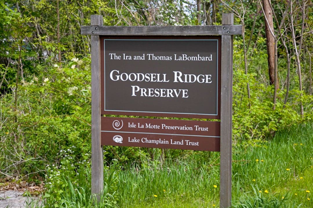 The Goodsell Ridge Preserve is in Isle La Motte, Vermont.