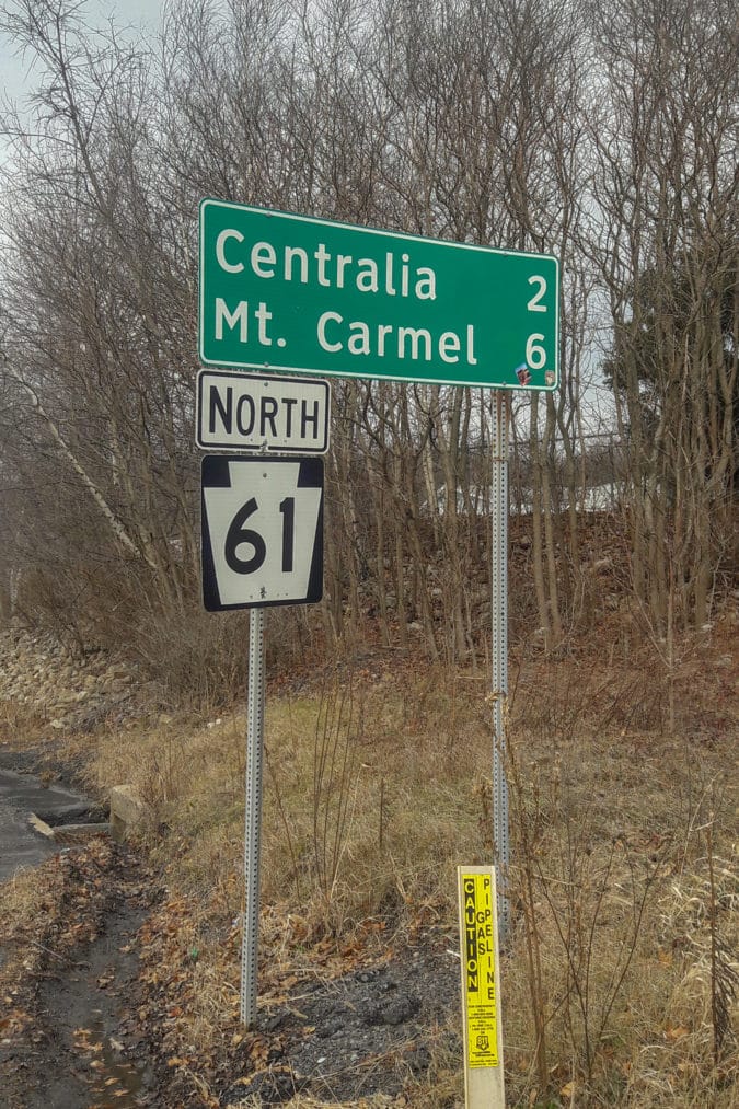 A Centralia sign.