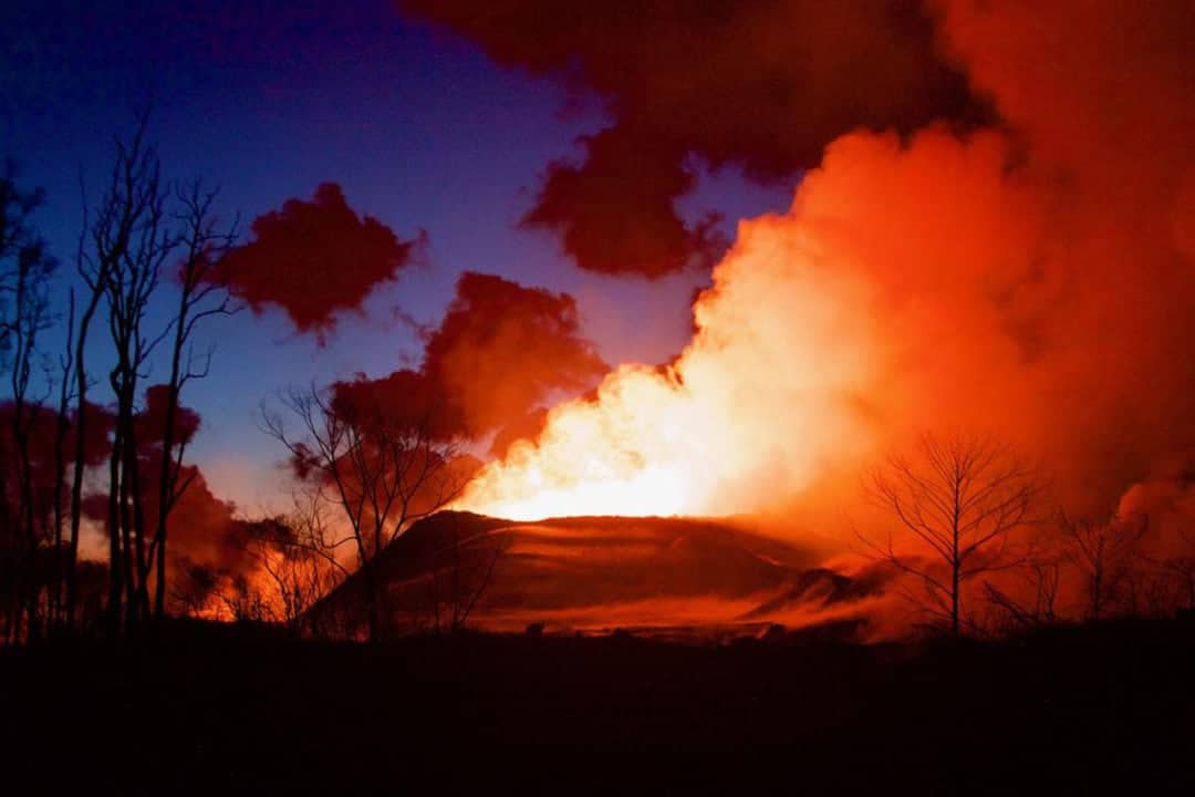 Dawn at Kīlauea's Fissure 8 in July, 2018