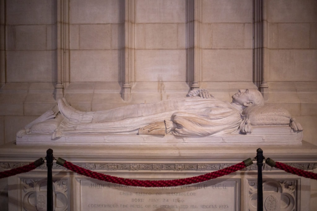 A tomb in the nave.
