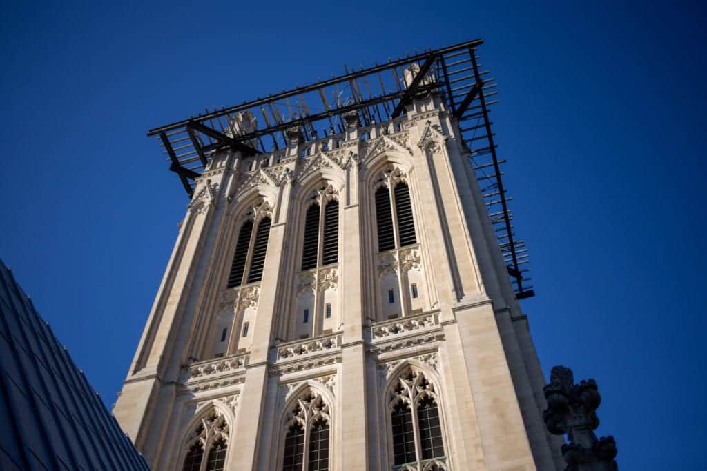 Restoration work is ongoing.