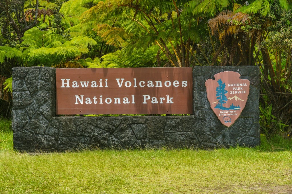 Entrance sign to the park.