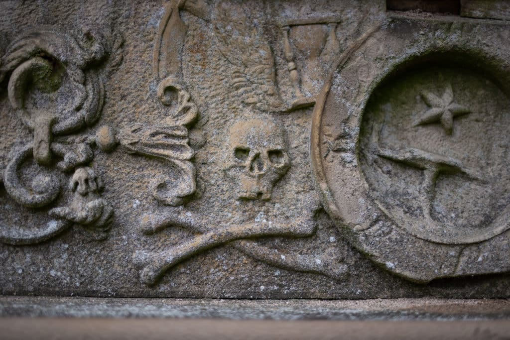 A skull and crossbones.