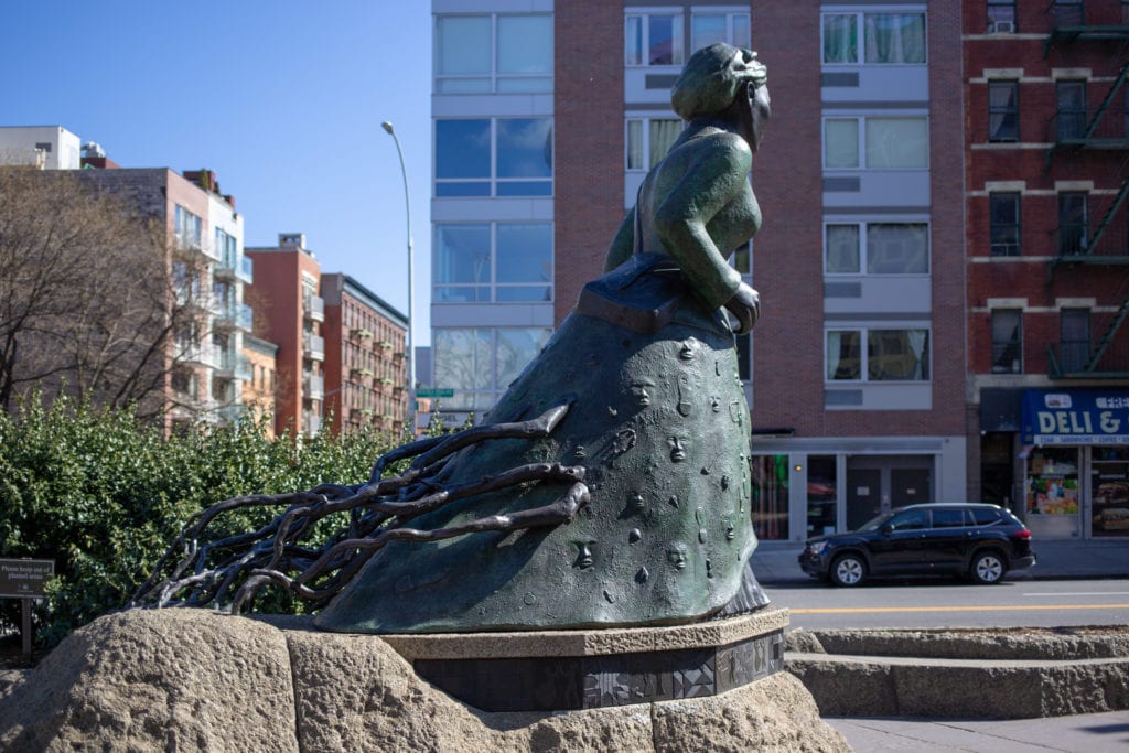 Tubman is located in a triangle at West 122nd Street.
