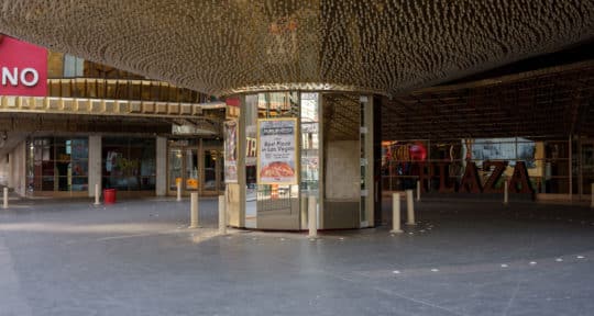 Eerie photos show a dystopian Las Vegas devoid of tourists as casinos close their doors