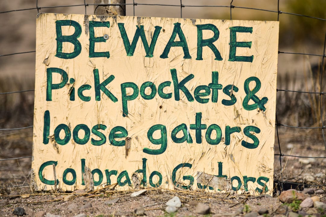 Quirky signs are part of the fun during a tour of the park.