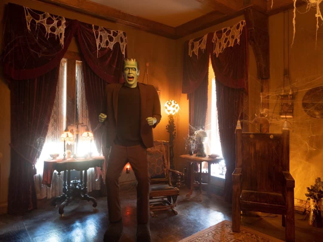 Herman Munster in the living room.