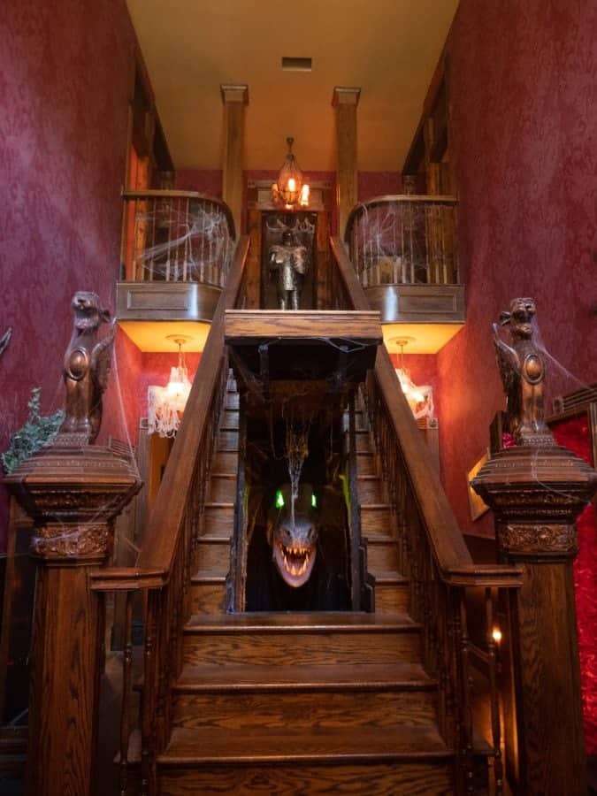 Spot under the staircase.