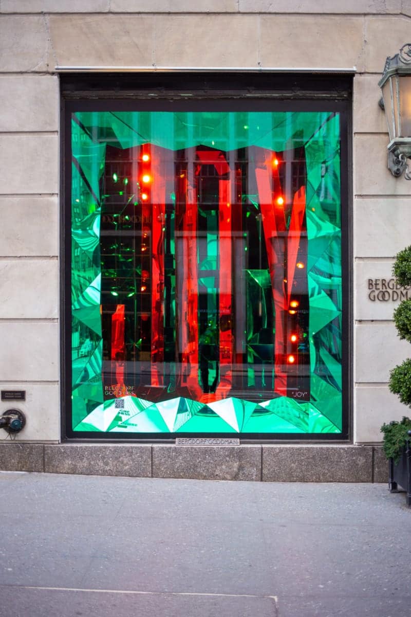 Bergdorf Goodman displays simple graphic messages of hope.