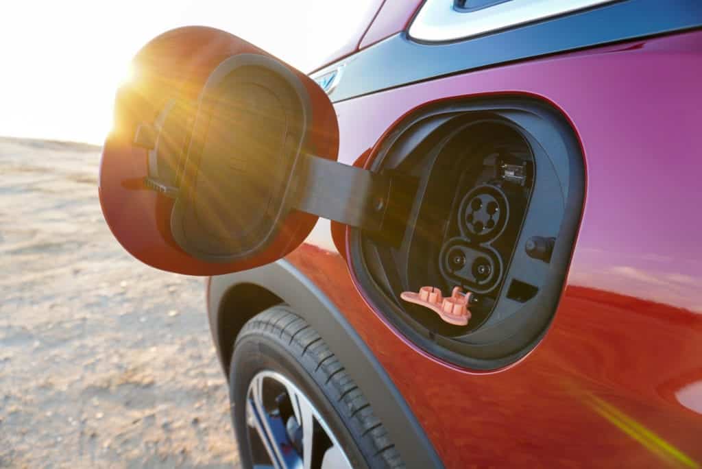 charging port on electric vehicle