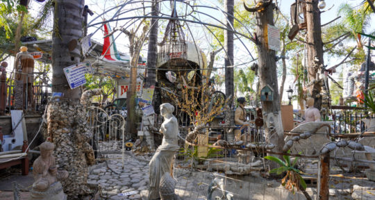 Eclectic folk art, a beer bottle chapel, and enchiladas with a twist at Tio’s Tacos