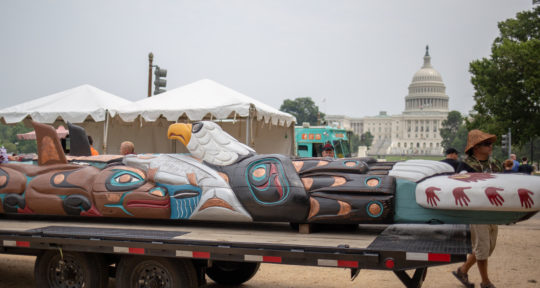 A sacred totem pole takes a 20,000-mile road trip from Washington state to Washington, D.C.
