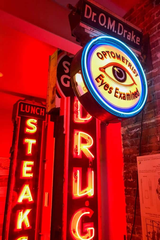 neon signs one featuring an eyeball